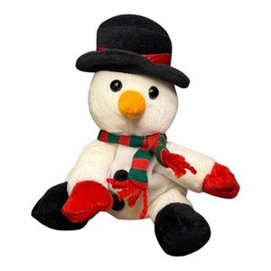 Vintage Sears Exclusive HO HO Beans Snowman Plush Beanie Christmas